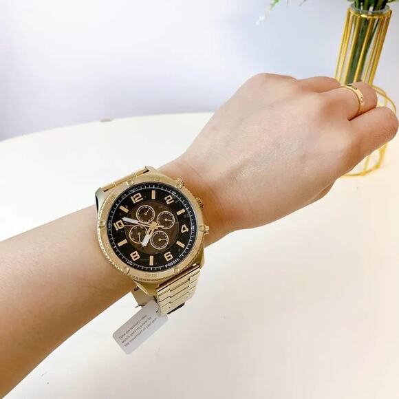 NWT Fossil Brox Automatic Gold-Tone Stainless Steel Watch BQ2667 - Picture 4 of 7